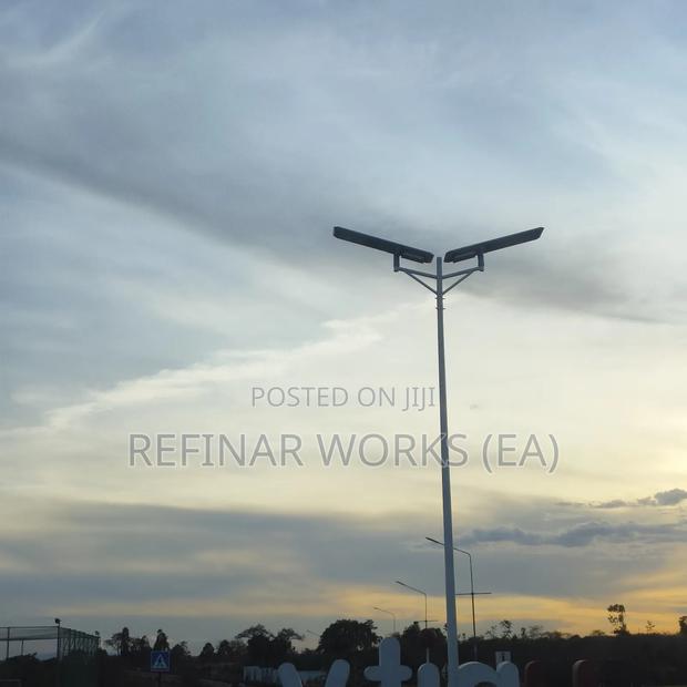 Galvanized Steel Lighting Poles With Custom Brackets - thumbnail 2