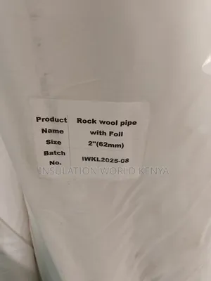 Foil-Faced Rockwool Pipe Insulation 2” X 1m X 25mm