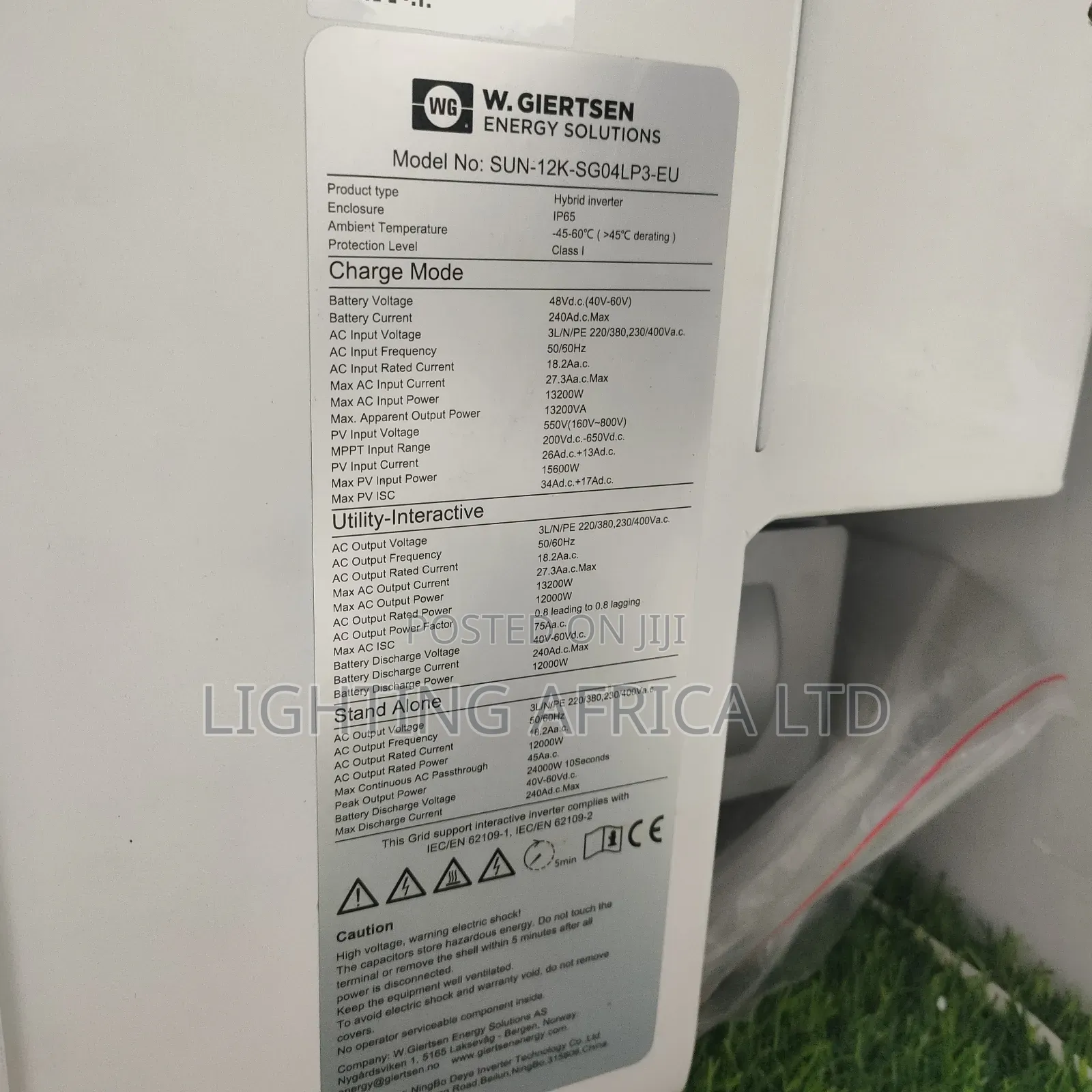 12kva - 48v Deye Inverter 3 Phase Smart Inverter