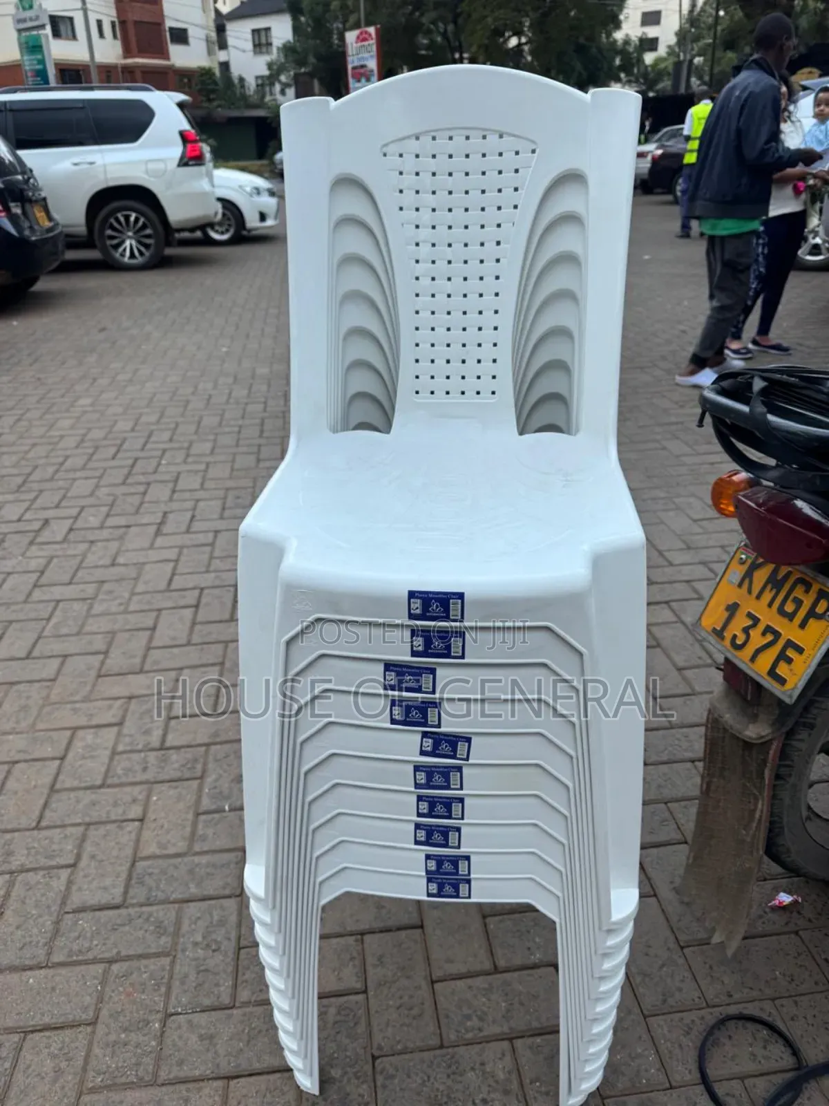 White Armless Plastic Chair.Good Quality Plastic Chair