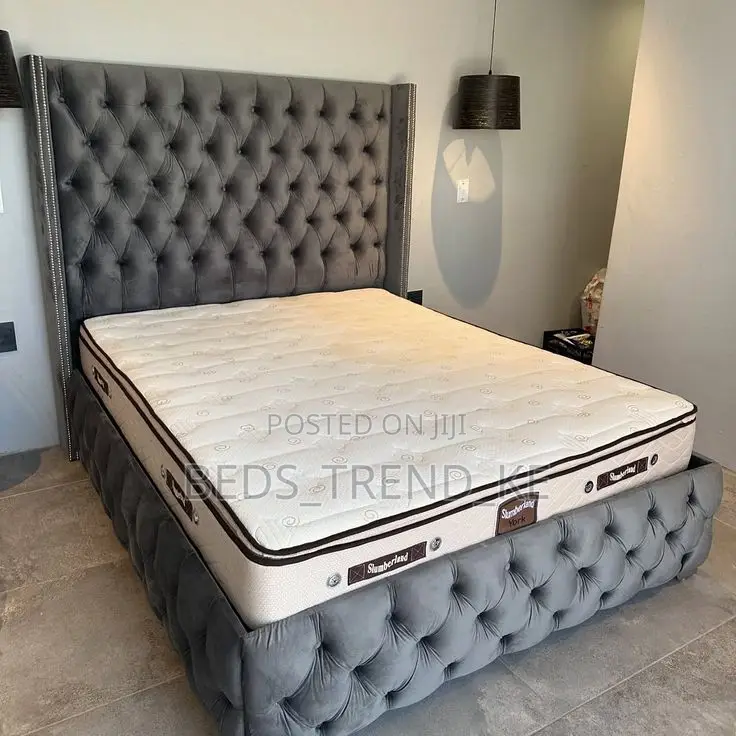 5 by 6 Fully Buttoned Chester Bed