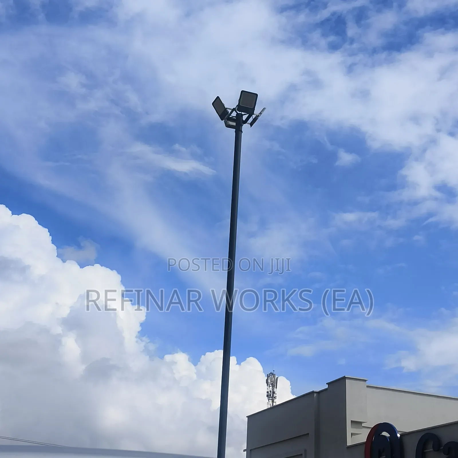 Hot-Dip Galvanized Street Light Poles - Single / Double Arms