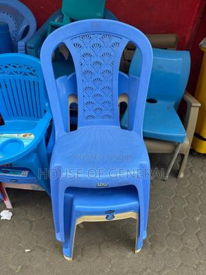 Blue Armless Adix Plastic Chairs.Strong and Durable Chair - main view