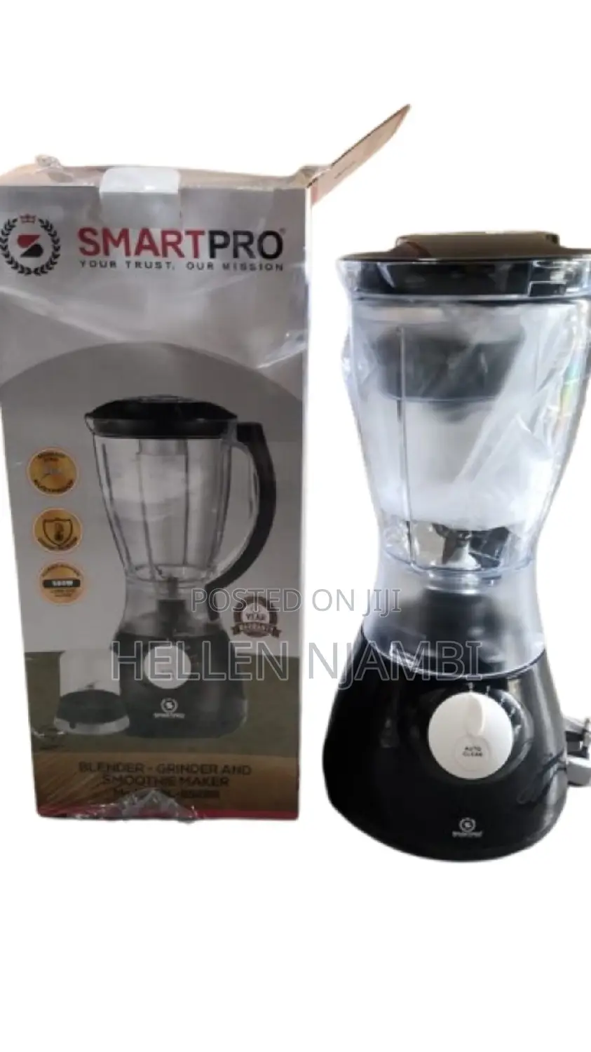 Smartpro 1.5ltr 2 in 1 Electric Blender