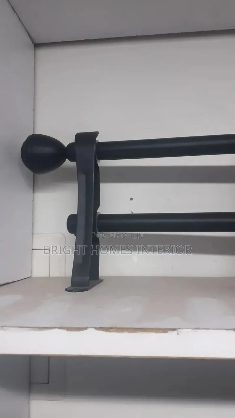 Black Matte Curtain Rod and Accessories Available
