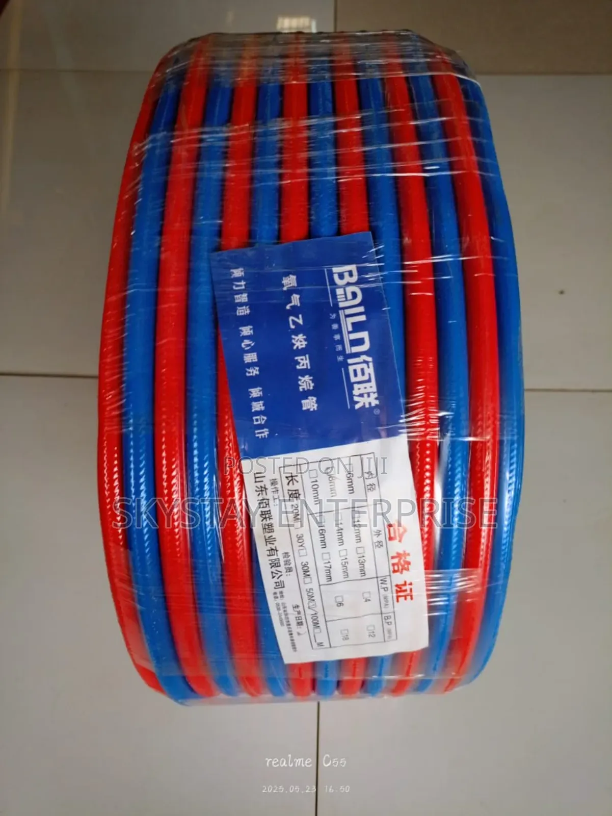 Twin Hose 8mm/ 5/16" Oxyacetylene Per Metre