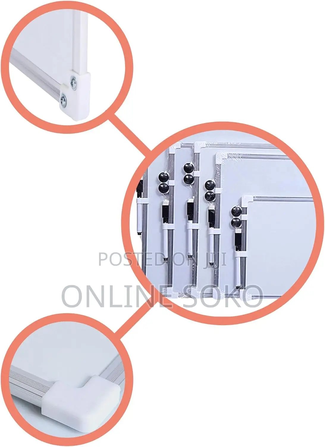 Light Double Sided Magnetic Whiteboard Set With Marker Pen