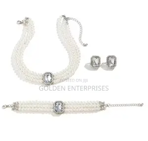 Silver Pearl 3pcs Multilayered Pearl Set