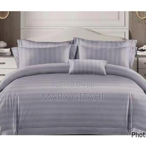 Grey in Colour Stripped Duvet Covers - main view