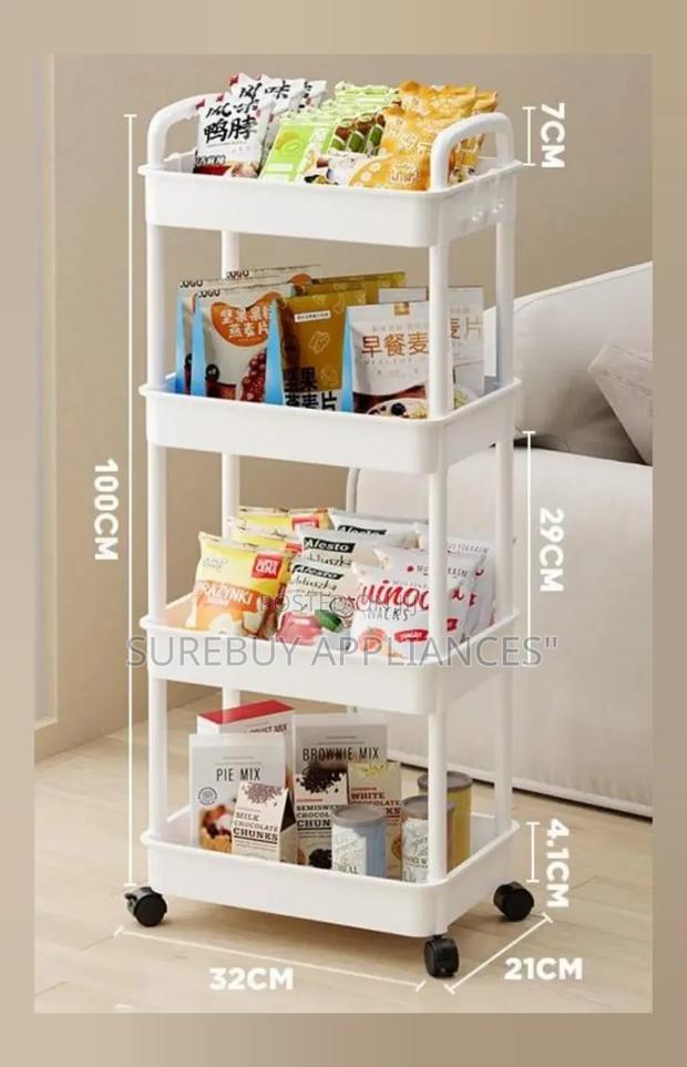 4 Tier Multifunctional Organiser Rack Hard Plastic* - main view