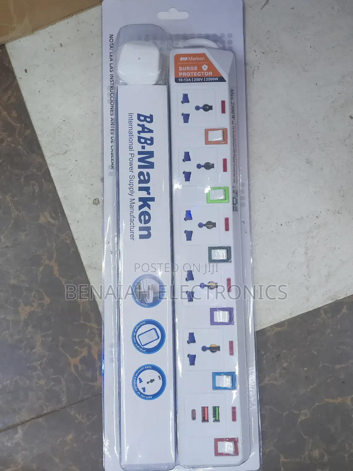 Extension Cable, With Surge Protector,3 Meters Cable
