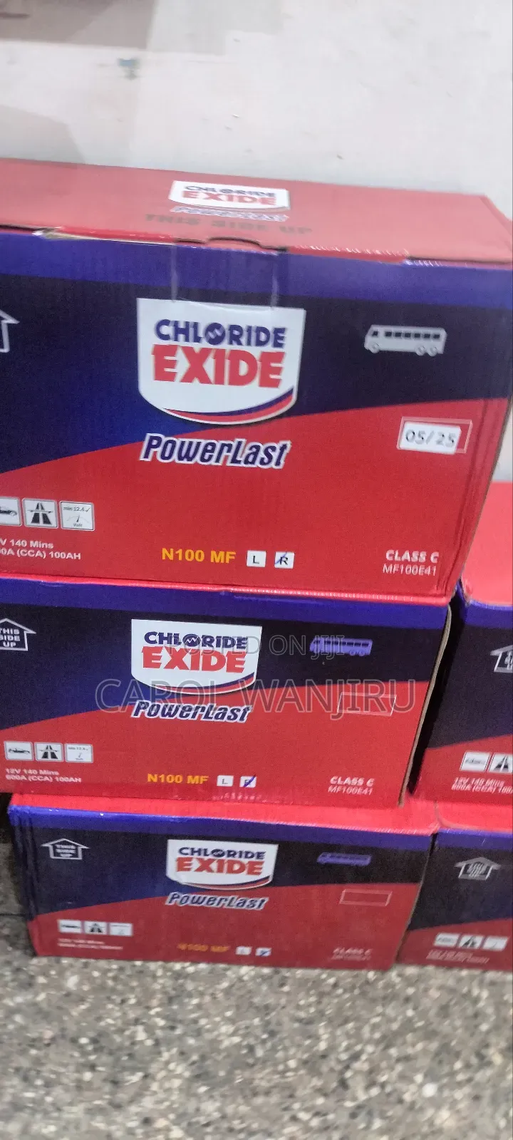 N100 Chloride Exide Battery Power Last / N100 Power Last Cl