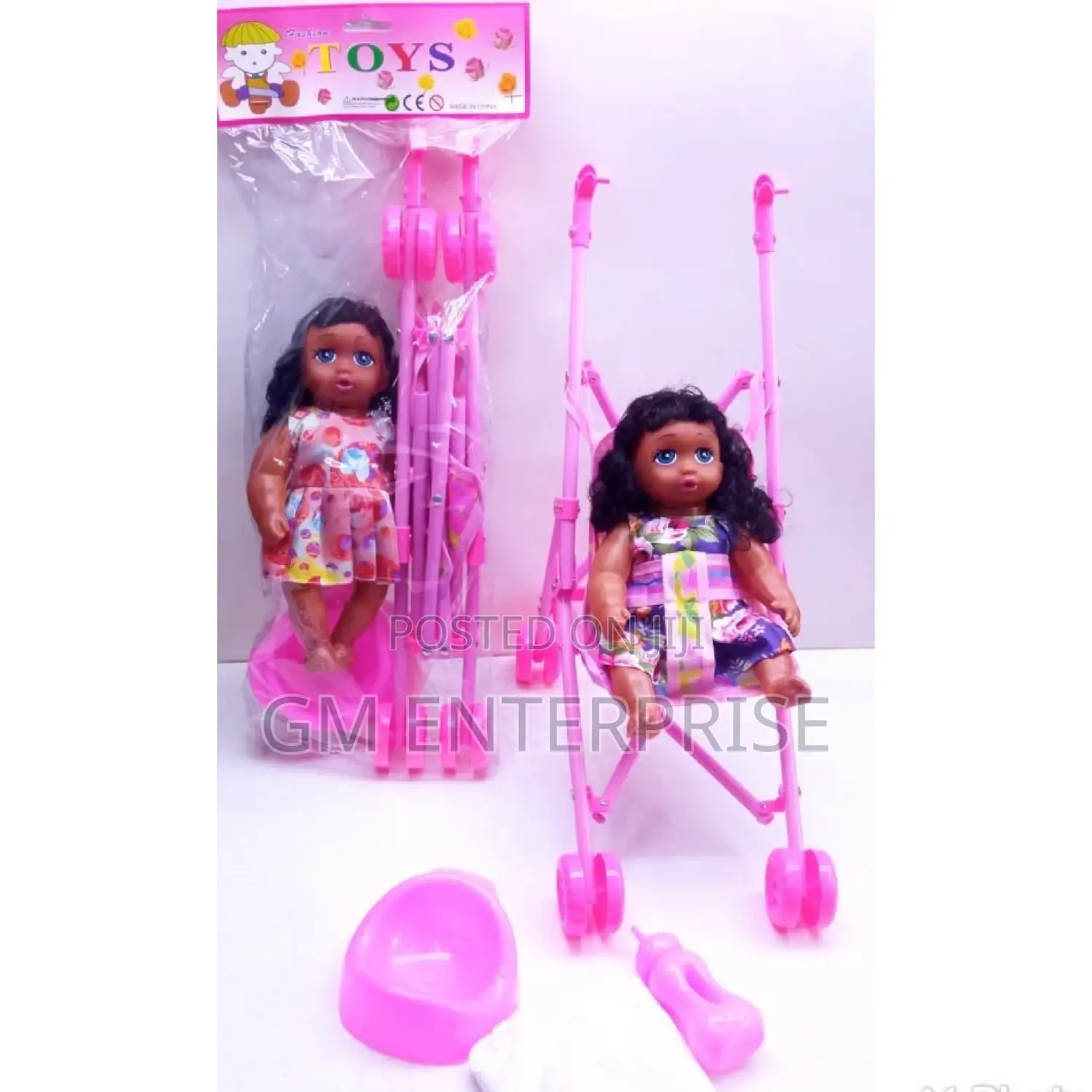 Doll Plus a Stroller 
28cm Doll