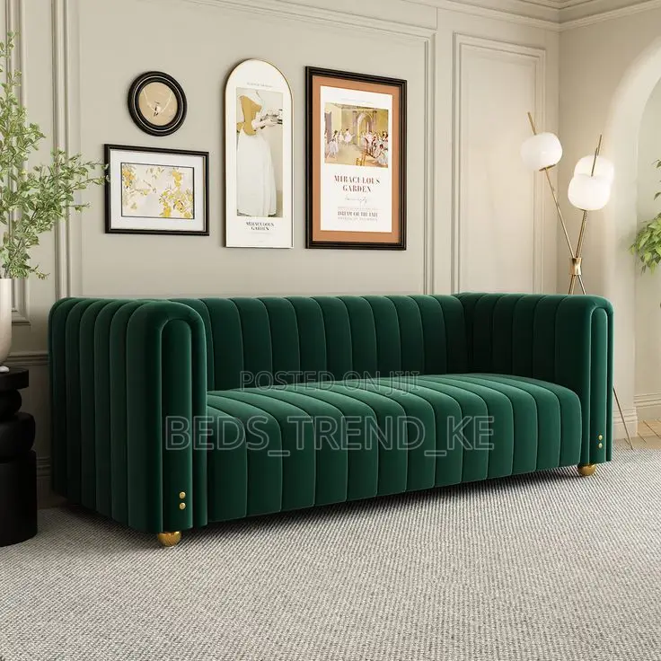 Modern 3 Seater Velvet Couch