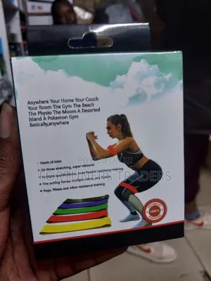 Set of Stretch Bands for Yoga, Physical Therapy, and Pilates
