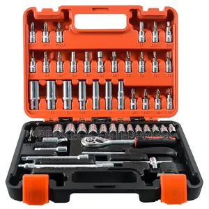 53 Pieces Socket Wrench Set Drive Socket Set With 1/4 Inch