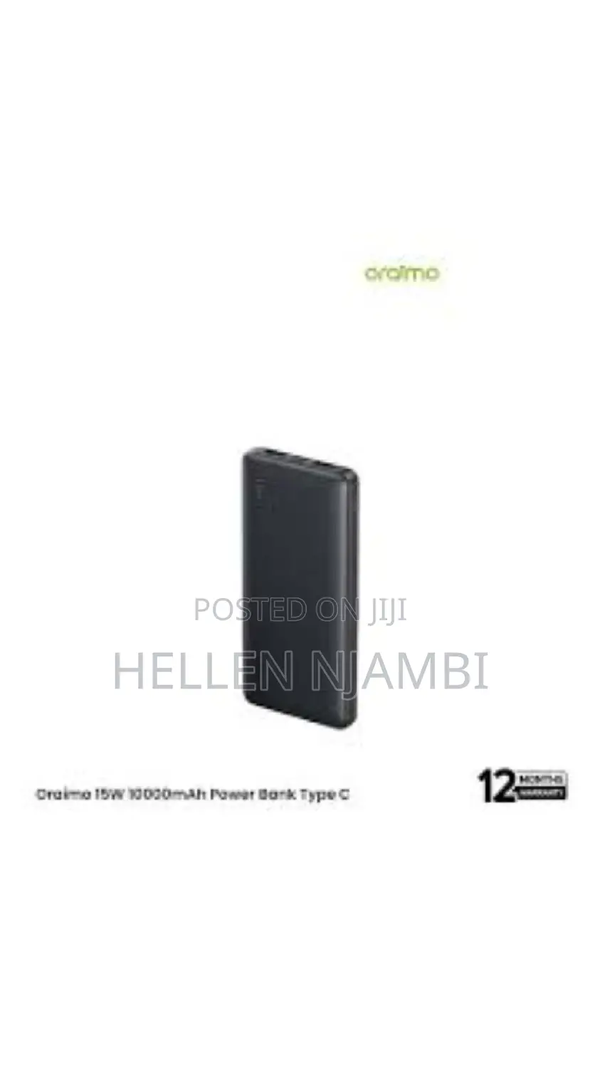 Oraimo 10000mah Toast 15 Flash Type-C Powerbank