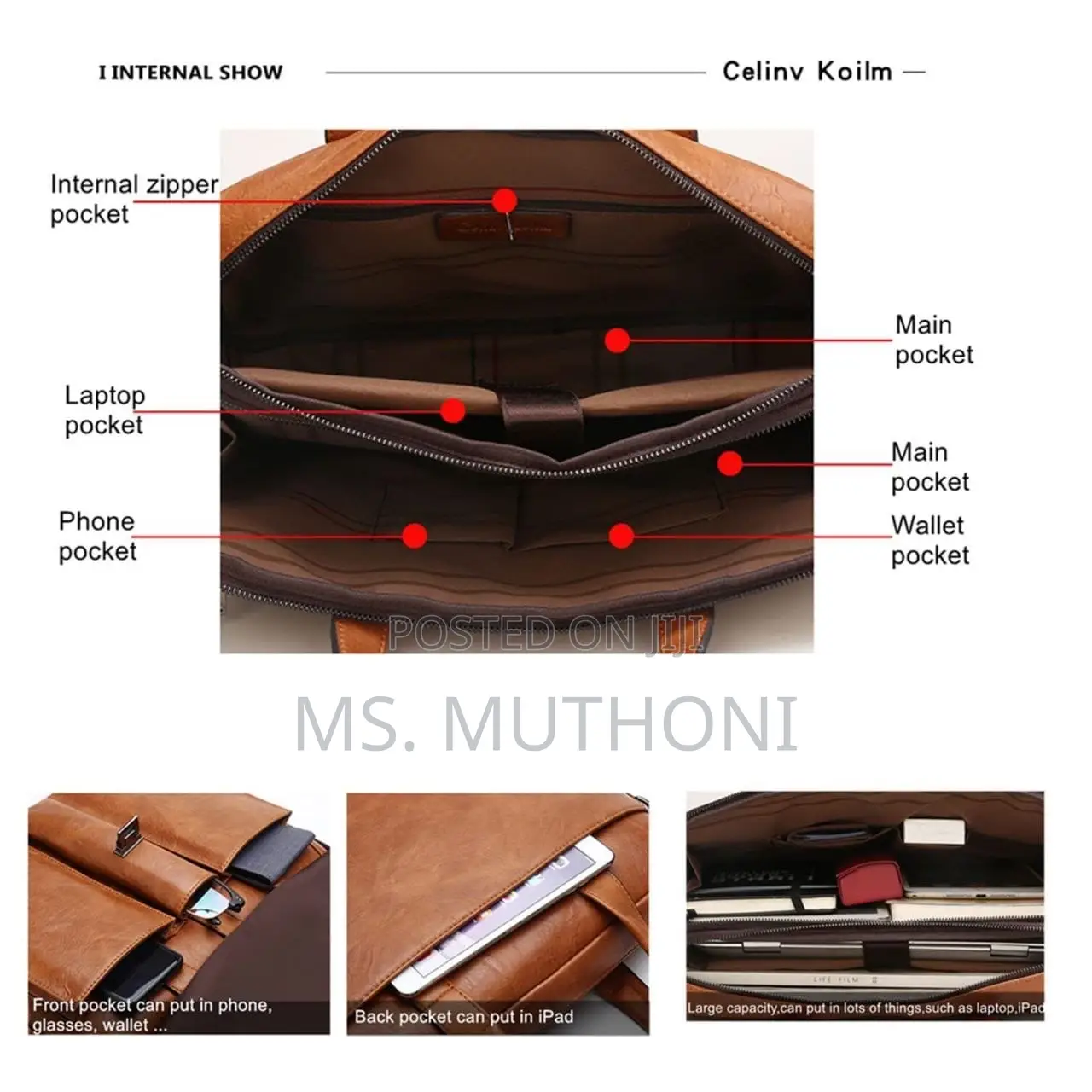 *Laptop Leather Bags /Purpose: School,Office,Travel*