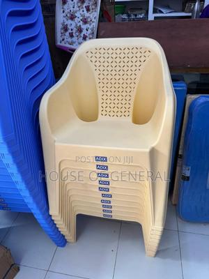 Cream Skyplast Plastic Chairs. Strong and Durable Chair