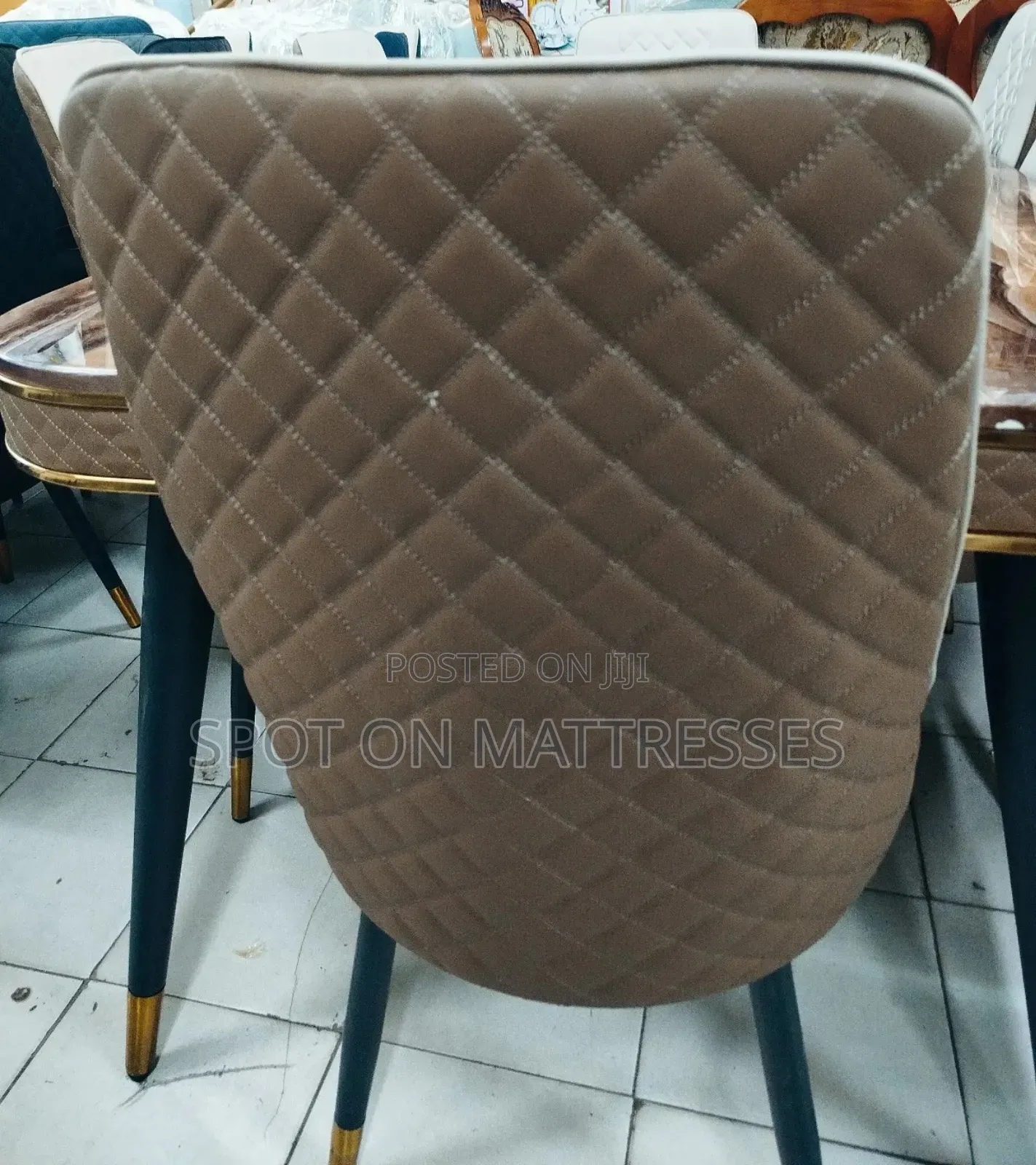 Dining Table With Marble Top + 6 Leather Seats + Delivery.