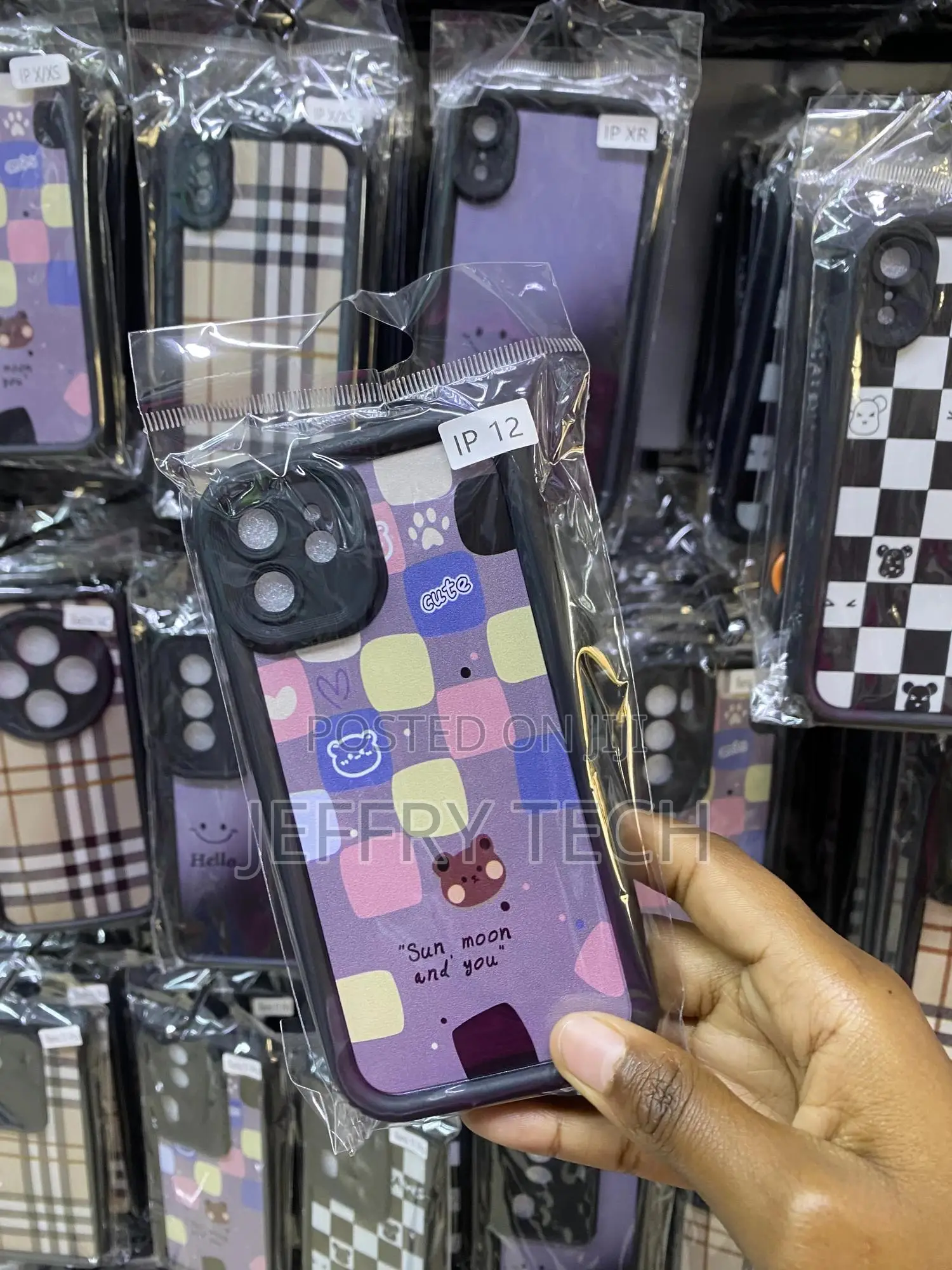 iPhone 12 Cute Girly Multicolor Plaid Tartan Pattern Case