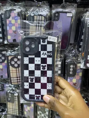 Kaws Plaid Tartan Damier Chessboard Case for iPhone 12