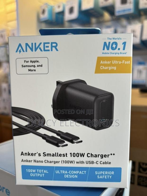 Anker Nano 100w Charger With Usb-C Cable - main view