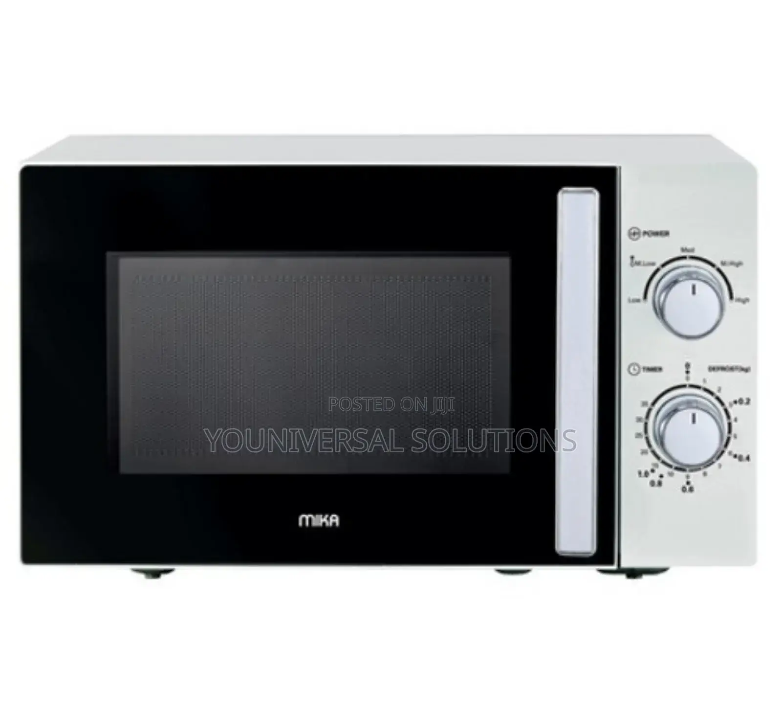 White 20 Litres Mika Manual Microwave