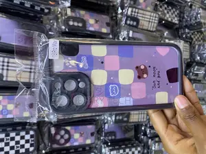 Klews iPhone 13 Pro Max Purple Pink Tartan Plaid Case