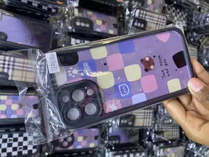 Klews iPhone 13 Pro Max Purple Pink Tartan Plaid Case