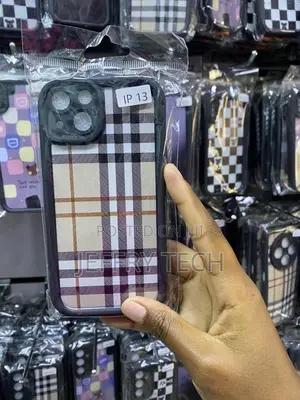 Scottish Tartan Grid Stripe Fabric iPhone 13 Cover