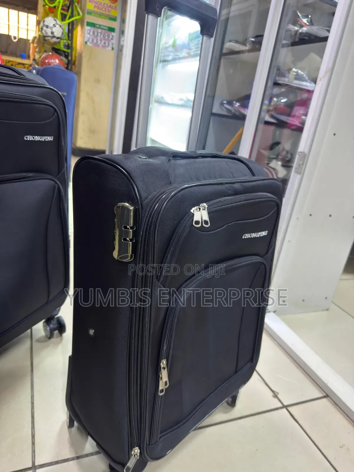 Black  Small Fabric Suitcase in Small Size at 2500 1 Pc
