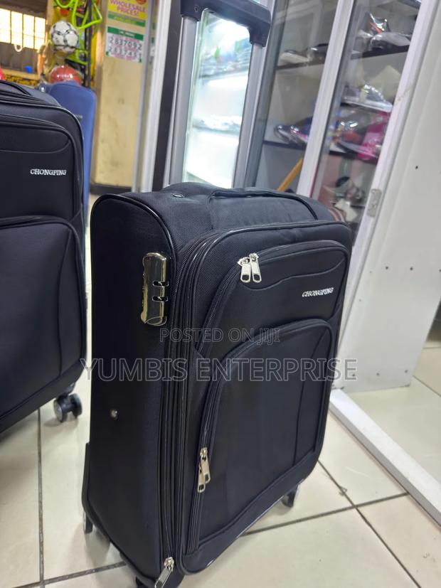 Black  Small Fabric Suitcase in Small Size at 2500 1 Pc - thumbnail 2