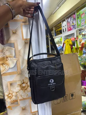 Black Leather Unisex Shoulder Chest Bags