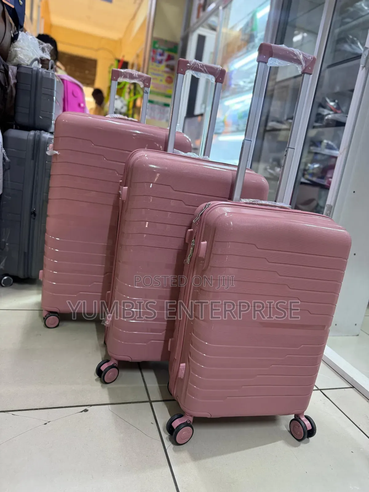 Size 1 (Height 75cm,69cm,59cm ) Pink Set of 3 in 1 Suitcase