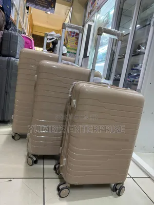 Beige 3 in 1 Size No 30 Set of 3 in 1 Rubber Suitcase