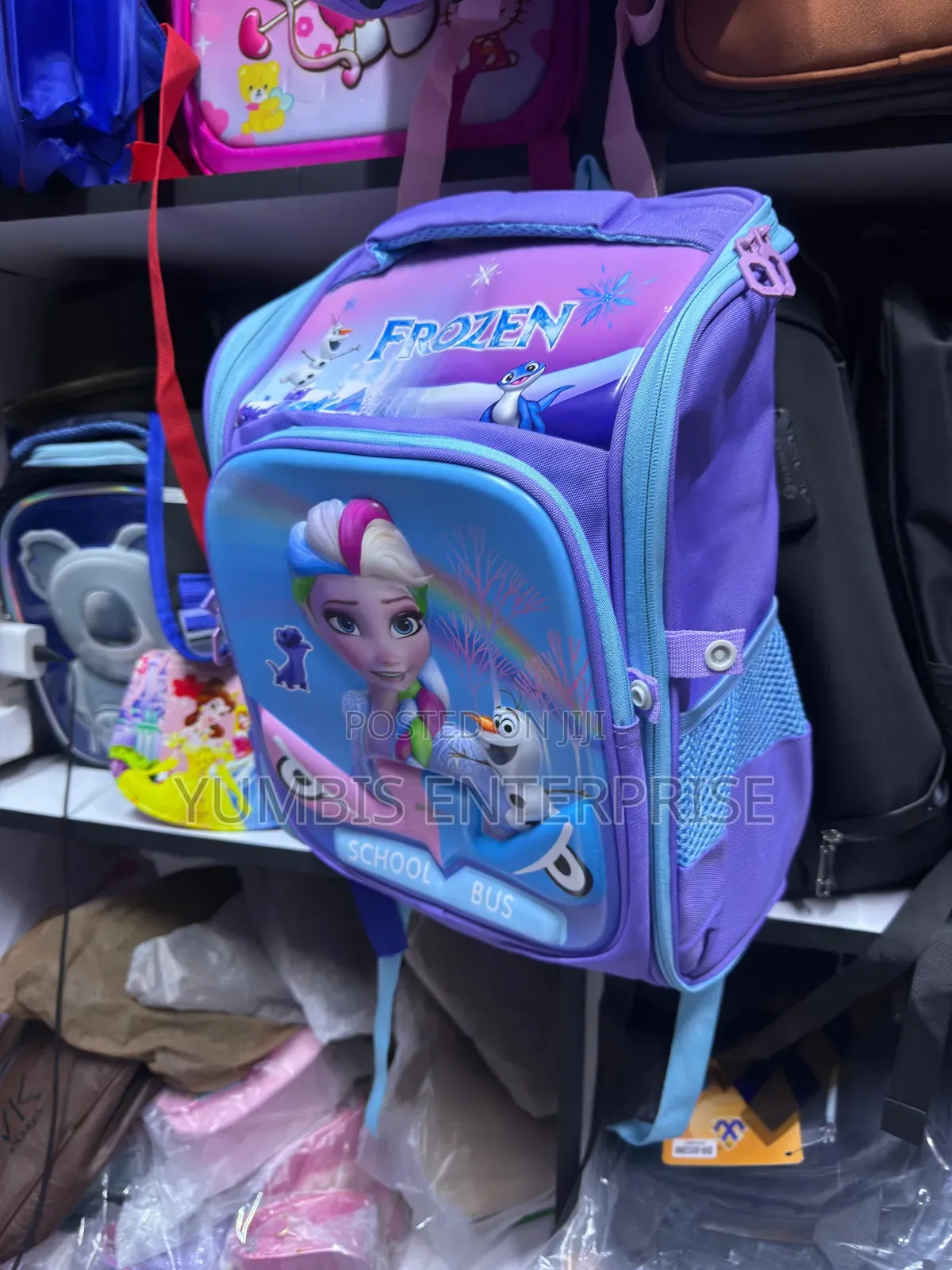 Purple Frozen Cartoon Box Bags for Grade 1 to 5