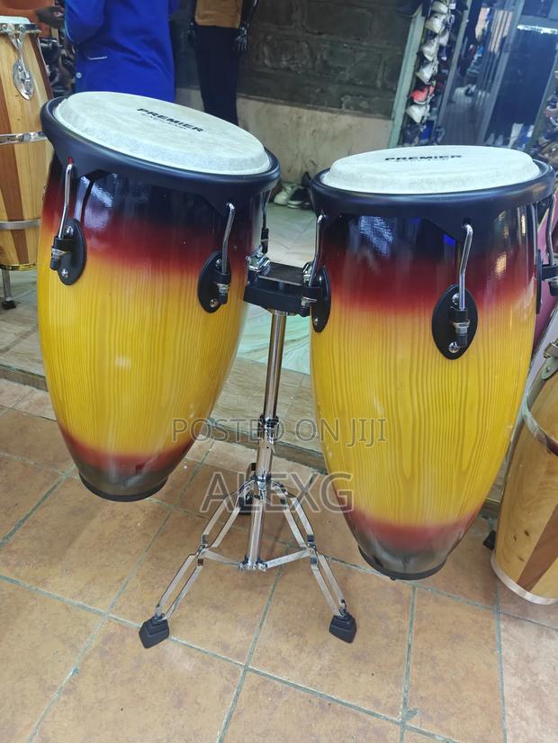 Imported Wooded Conga Drum - thumbnail 2