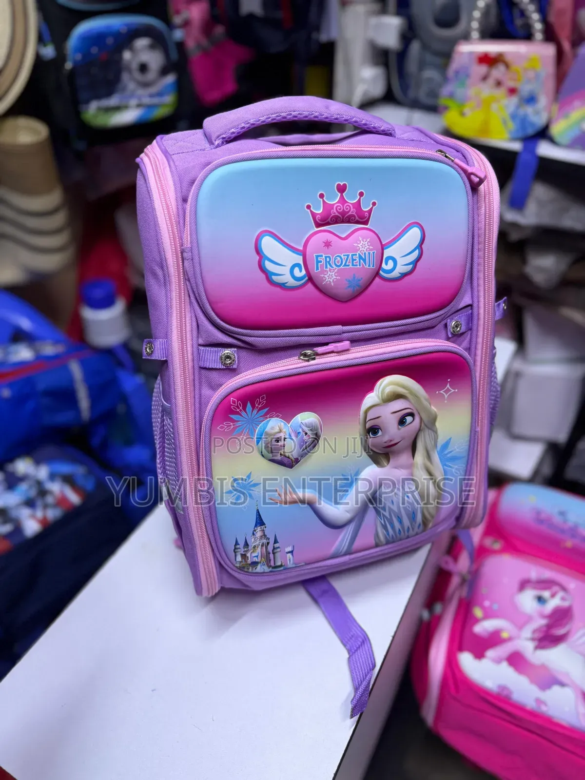 Purple Box Bags Cartoon Themed for Grade 1 to 5