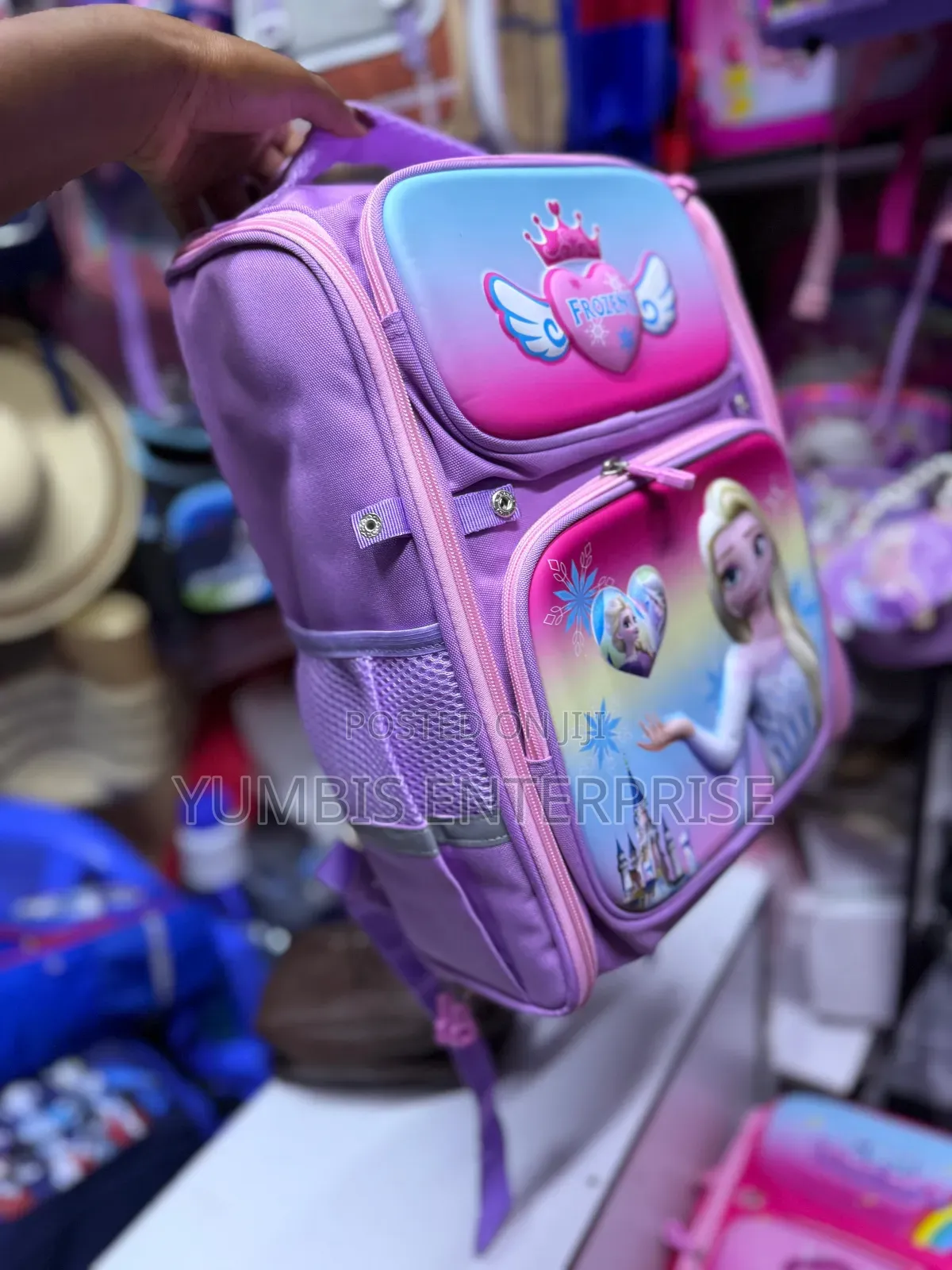 Purple Box Bags Cartoon Themed for Grade 1 to 5