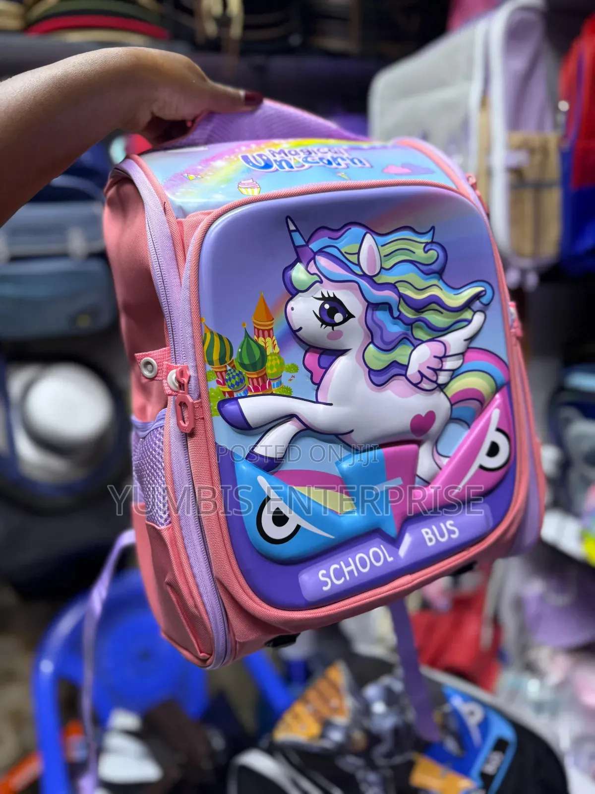 Unicorn Peach Box School Bags Grade 1 to 5
