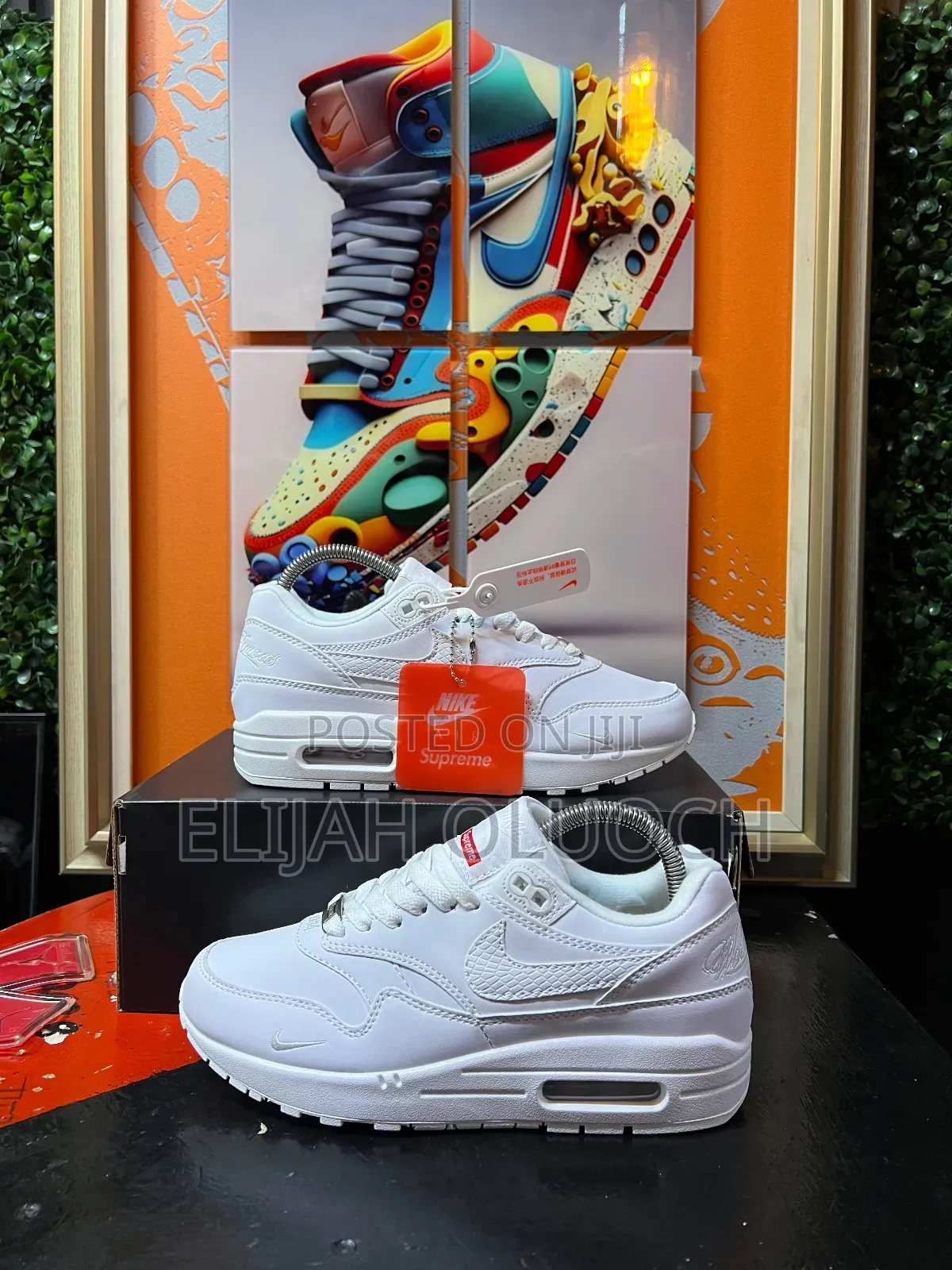 All White Airmax 1 Supreme