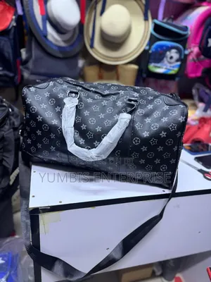Black' Quality Leather Medium Lv Patterns Quality Duffle Bag