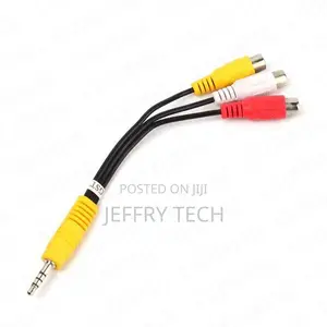 3.5mm Jack to 3 Rca Male Audio Video Av Cable Aux Stereo Cor