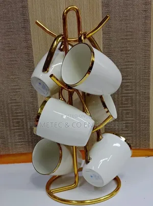 Ceramic Mug With Golden Rim