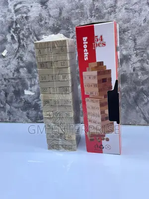 54 Pieces Wooden Jenga .