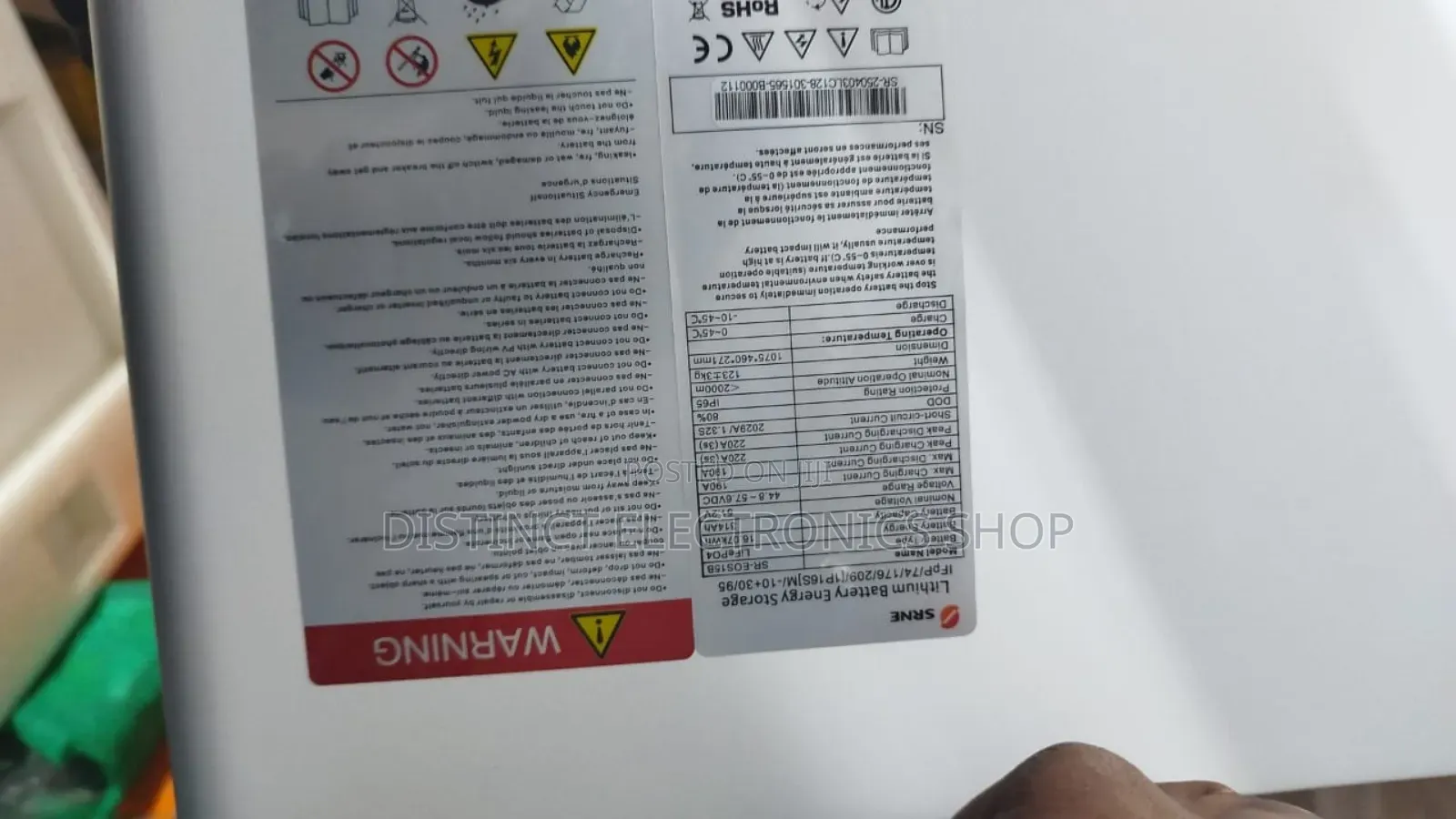 Lithium Battery 16.07kwh