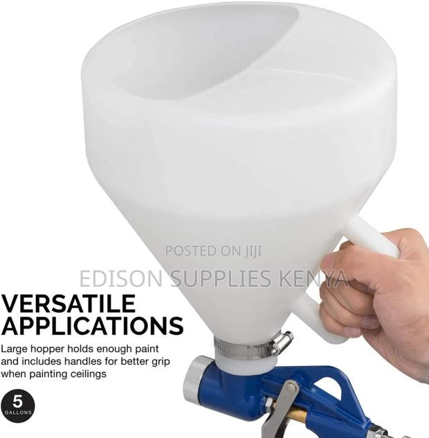 Air Spray Gun 5 Litre Hopper Drywall Ceiling Car Paint Sprayer - thumbnail 5