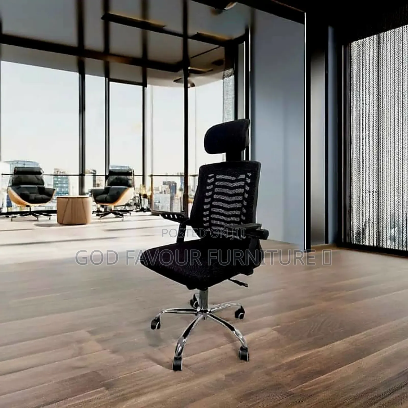 Elegant High Back Headrest Office Chair Jv6