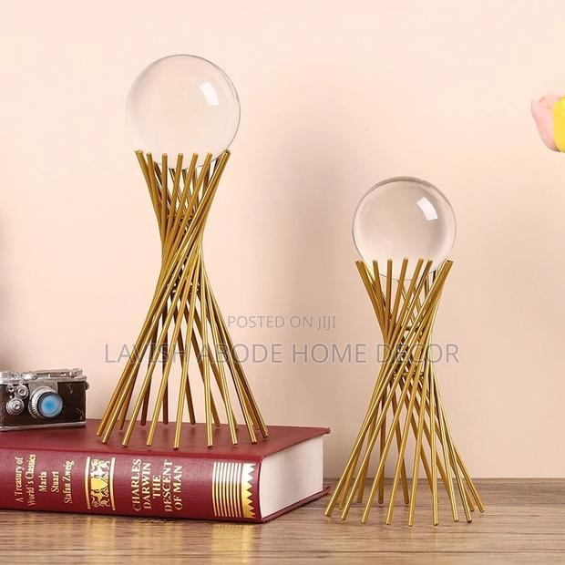 Crystal Ball Metallic Decor Set of 2